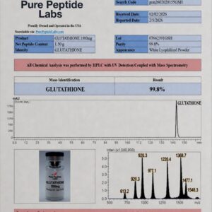 “glutathione 1500mg research vial antioxidant compound”