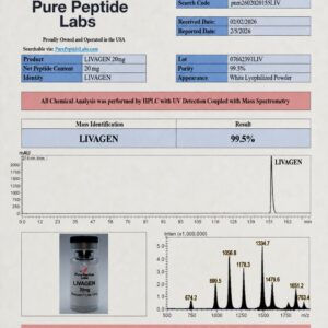 “Livagen 20mg peptide research vial laboratory compound”