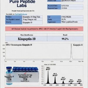 “Kisspeptin-10 peptide research vial laboratory compound”