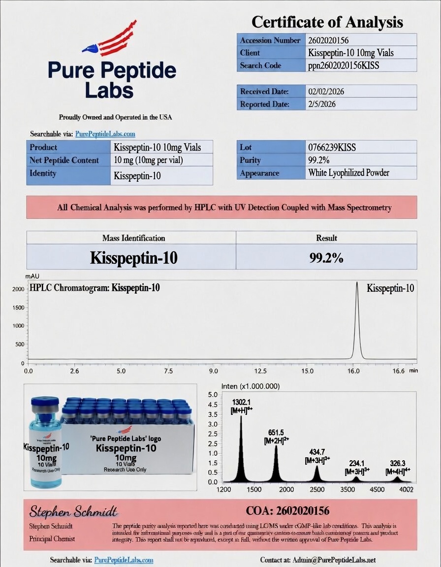 “Kisspeptin-10 peptide research vial laboratory compound” “Kisspeptin-10 peptide research vial laboratory compound”
