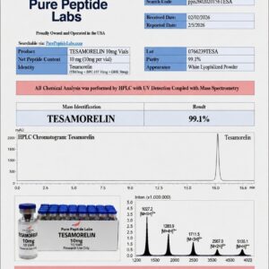 “Tesamorelin peptide 10mg research vial laboratory compound”